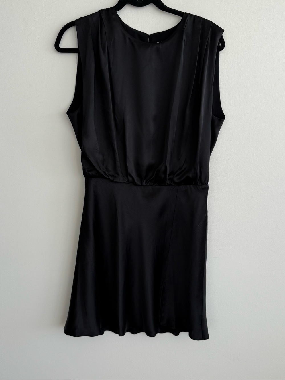 Amanda Uprichard Black Silk Sleeveless Midi Dress NWOT